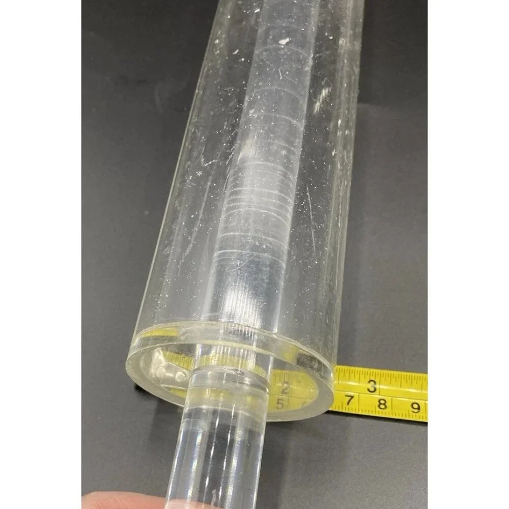 Rialto Clear Acrylic Rolling Pin Made in Italy Vintage Kitchen Baking Tool HTF